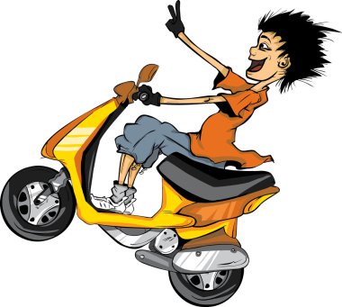 The motorcyclist isolation clipart