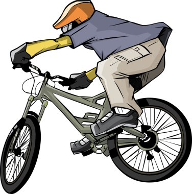 Bicyclist clipart