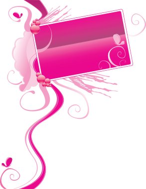 Pink pattern vertical clipart