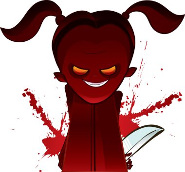 Girl maniac clipart