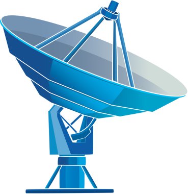 Satellite dish isolation clipart