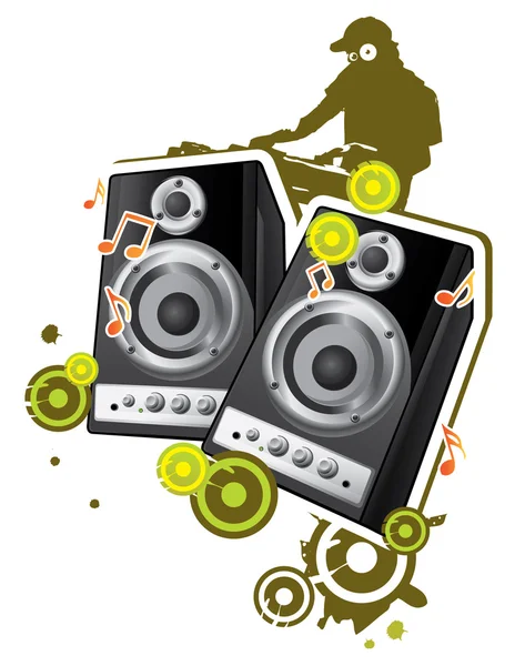 DJ musicale — Vettoriale Stock