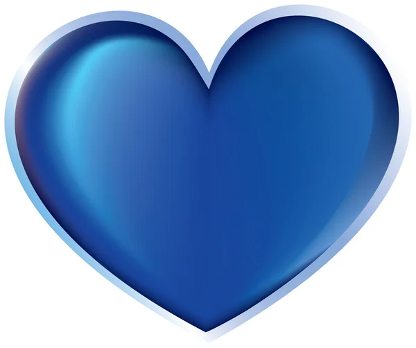 Mavi kalp — Stok Vektör