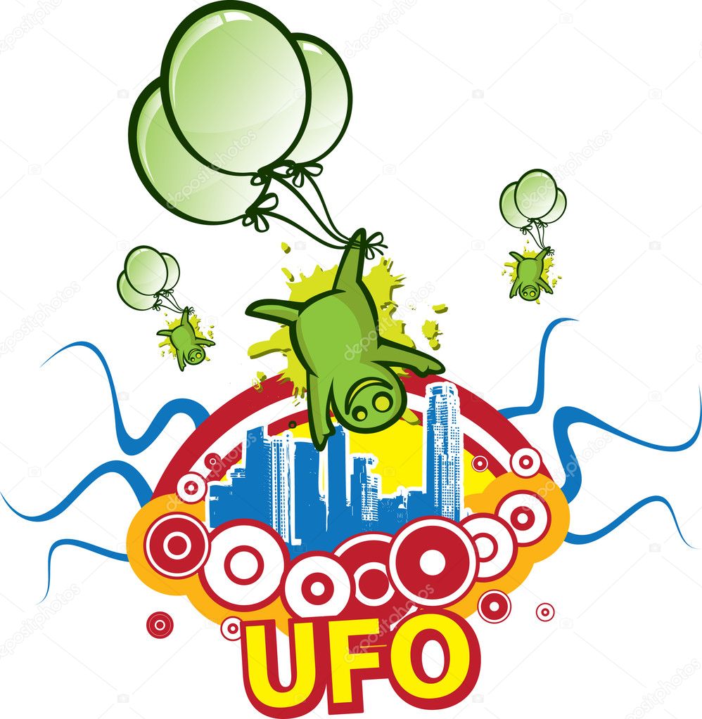 Green aliens ufo