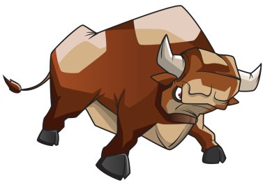 Angry bull clipart