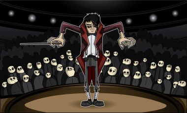 Conductor in the hall clipart