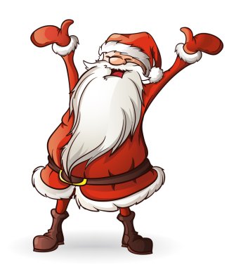 Santa Claus brings joy isolation clipart