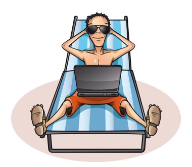Relaxation man clipart