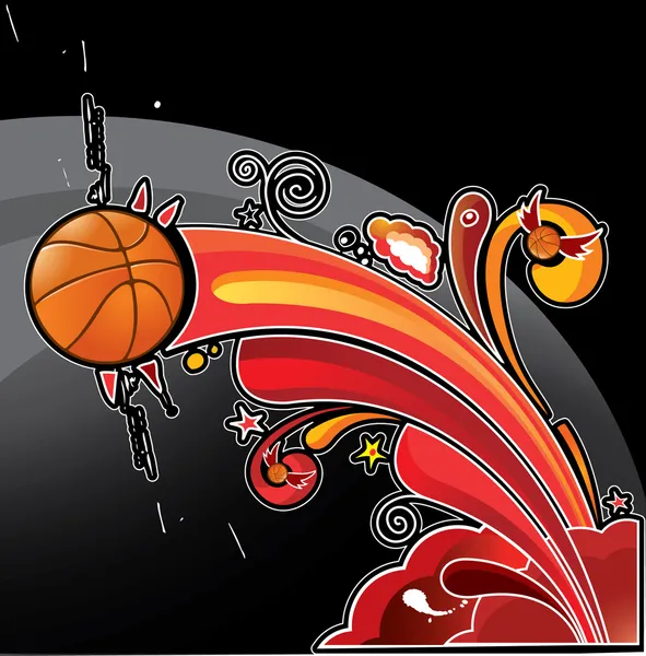 Веселка баскетбольний м'яч — стоковий вектор