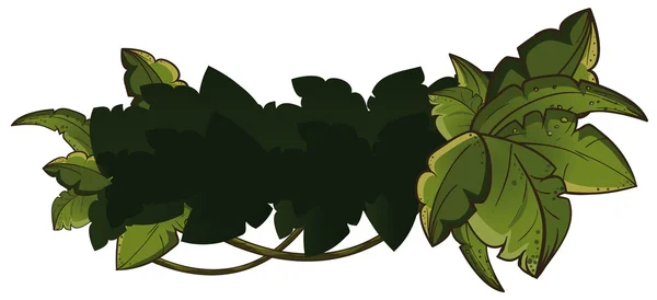 Bandiera di foglie tropicali — Vettoriale Stock