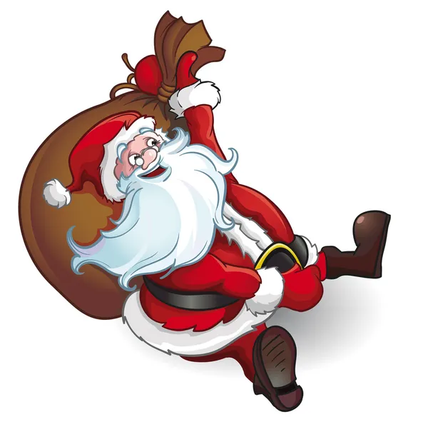 Weihnachtsmann sitzt isoliert — Stockvektor