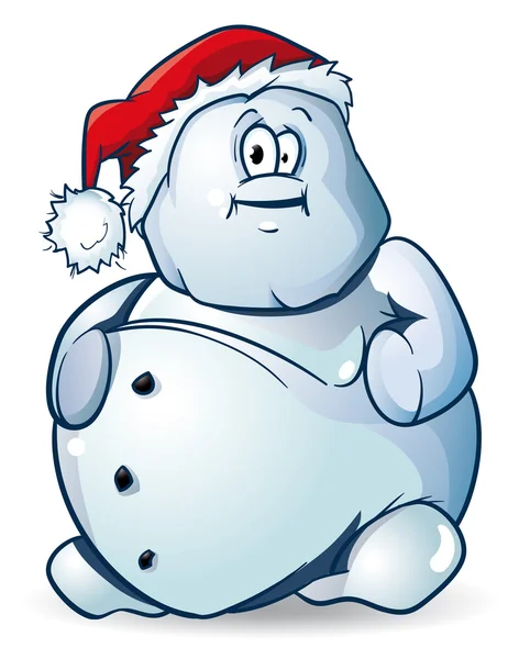 Christmas Snowman — Stock Vector