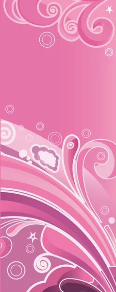 飾りとピンクのカード — ストックベクタ