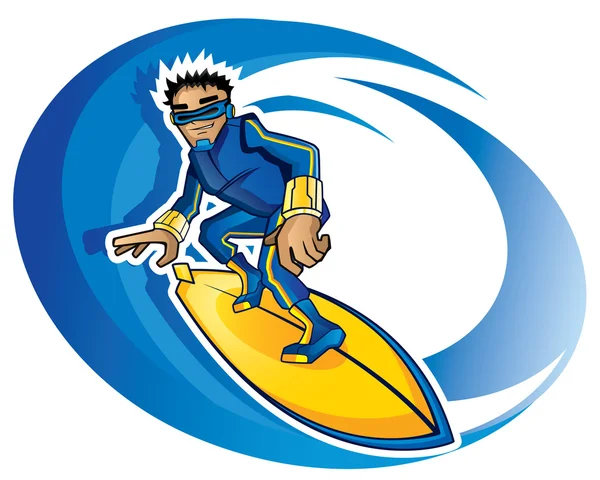 Sörfçü mavi — Stok Vektör