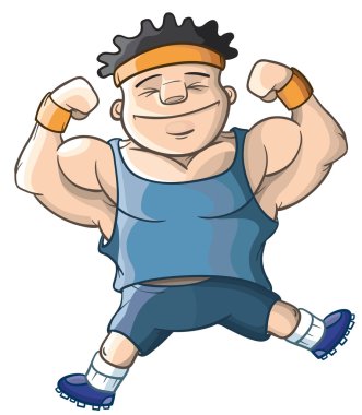 Brawny Athlete isolation clipart