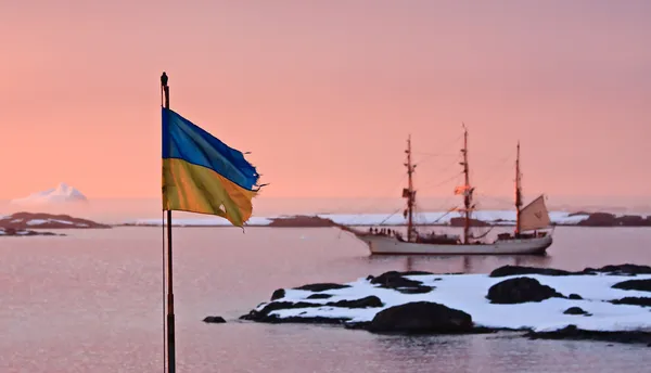 Ukrainska flagga — Stockfoto