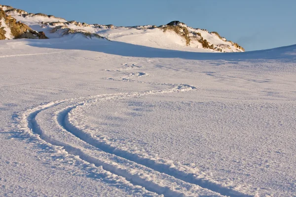 stock image Curly trace of skis