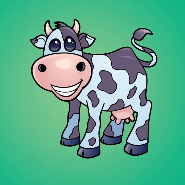Cartone animato vacca da latte — Vettoriale Stock