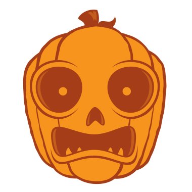 Frightened Jack-o-lantern clipart