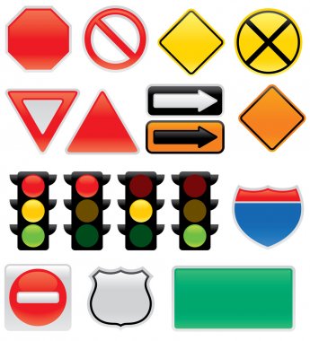 Map And Traffic Signs And Symbols
