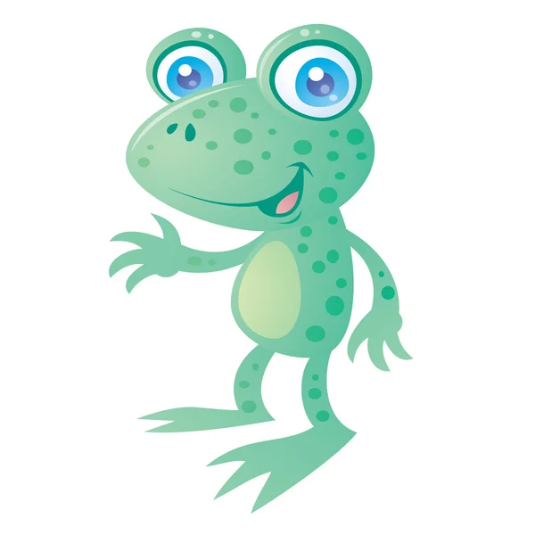 Одинадцять щасливих жабу мультфільм — стоковий вектор