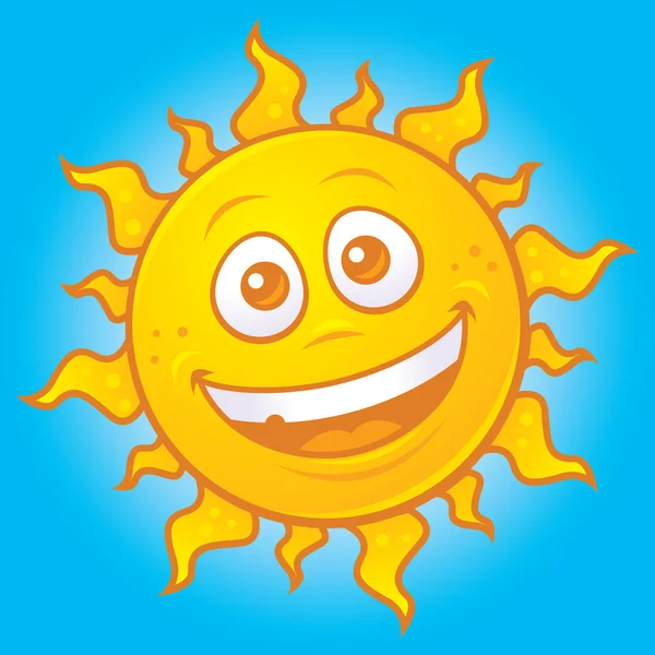 幸せな夏の太陽 — ストックベクタ