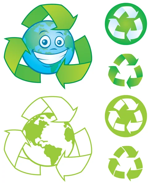 Recycle Symbols — Stock Vector
