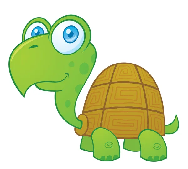 Schildpad cartoon karakter — Stockvector