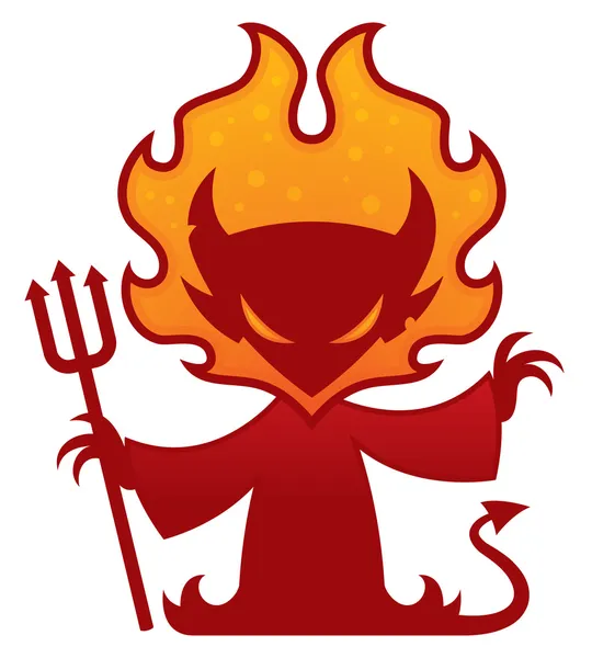 Διάβολος χαρακτήρα κινουμένων σχεδίων Royalty Free Εικονογραφήσεις Αρχείου