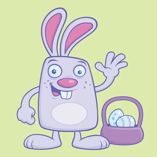 Dibujos animados tontos Conejo de Pascua Ilustración De Stock