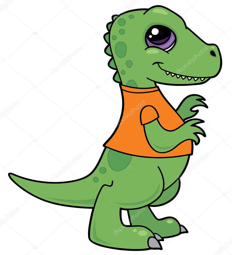 Guardanapo De Papel T-rex dinossauros - desenho animado colorido