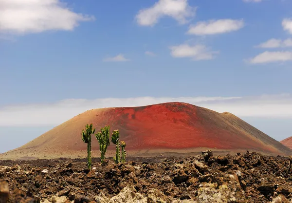 Červený sopka — Stock fotografie