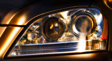 Car headlights clipart