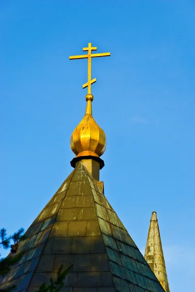 Golden dome of the church — Stock Photo, Image