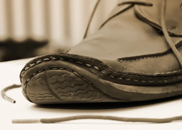 Ayakkabı sepya — Stok fotoğraf