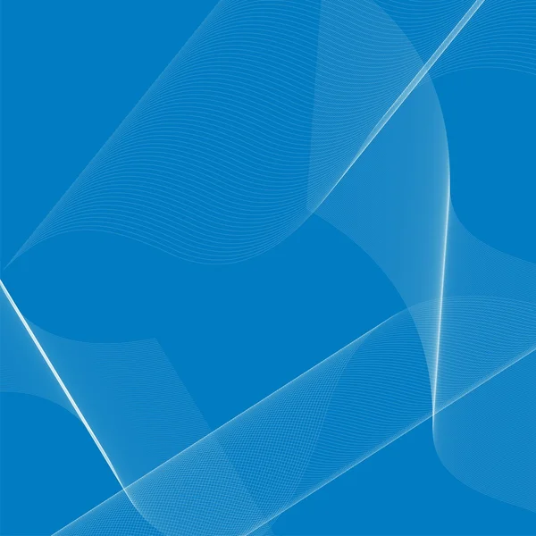 Blauwe achtergrond met witte lijnen met het gereedschap Overvloeien — Stockvector