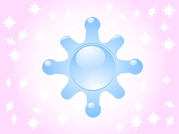 Flocons de neige en verre — Image vectorielle