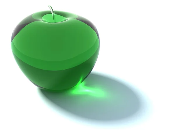 Szkło jabłko — Zdjęcie stockowe