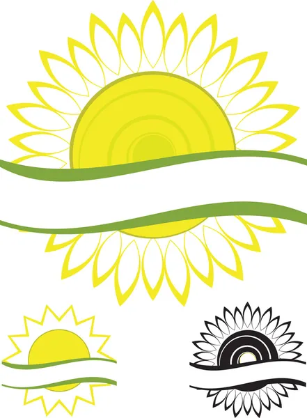 Symbool zonnebloem — Stockvector