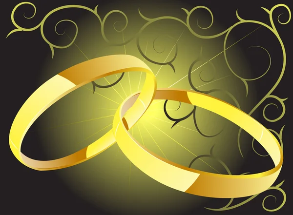 Two rings with dec — Stock Vector