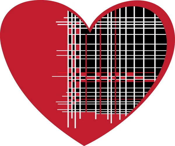 Stilisiertes rotes Herz — Stockvektor