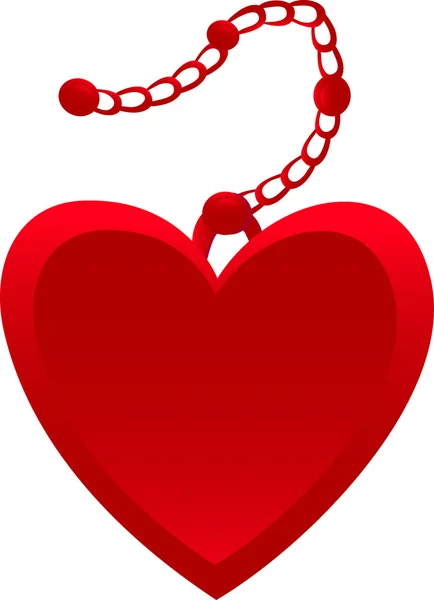 Corazón rojo estilizado — Vector de stock