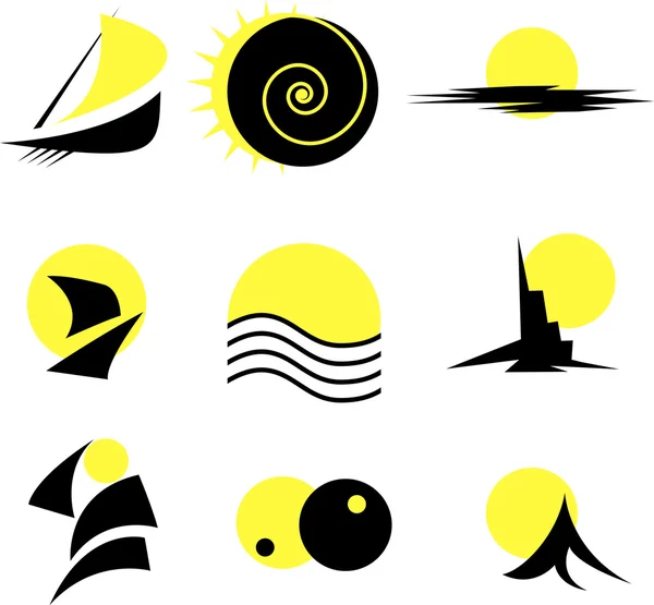 Logos voyage et industrie — Image vectorielle