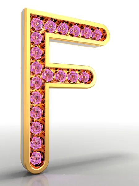 Golden letter embellished — Stock Photo, Image