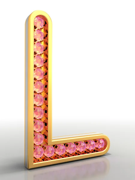 Golden letter embellished — Stock Photo, Image