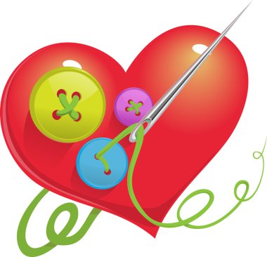 The heart of the buttons clipart