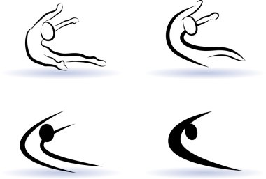 Transformation of the silhouette clipart