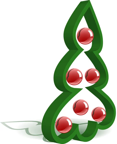 クリスマスのモミの木. — ストックベクタ