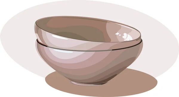 Две тарелки — стоковый вектор