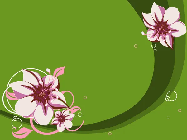Pembe çiçek — Stok Vektör